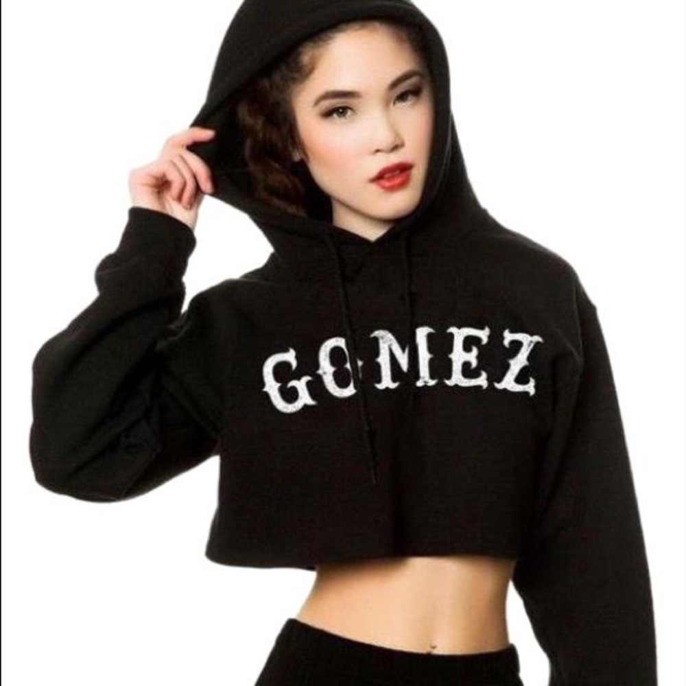 Selena Gomez cropped “ Gomez “ revival tour hoodie